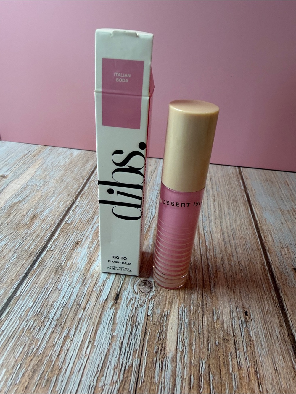 Dibs Go To Glossy Balm in Italian Soda Pink